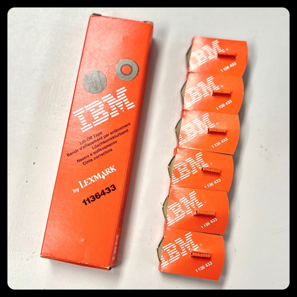 IBM Lift-Off Tape‎ Lexmark 1136433 Typewriter Correction Tape  • 6 Pack